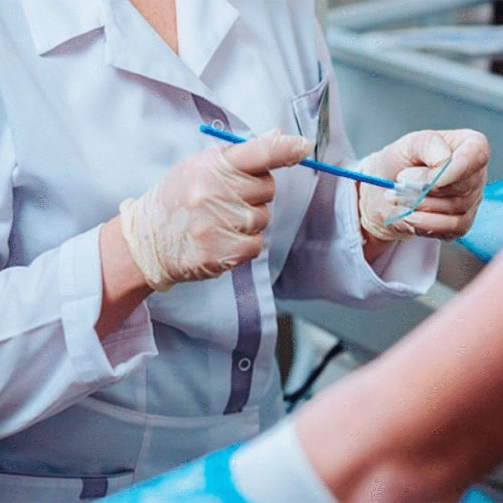 instrumento_de_coleta_para_biopsia_de_colo_uterino_utilizado_em_consulta_com_ginecologista_em_feira_de_santana