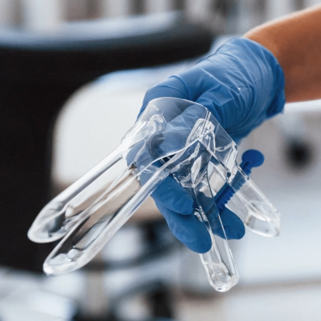 Instrumento utilizado no exame preventivo ginecológico.